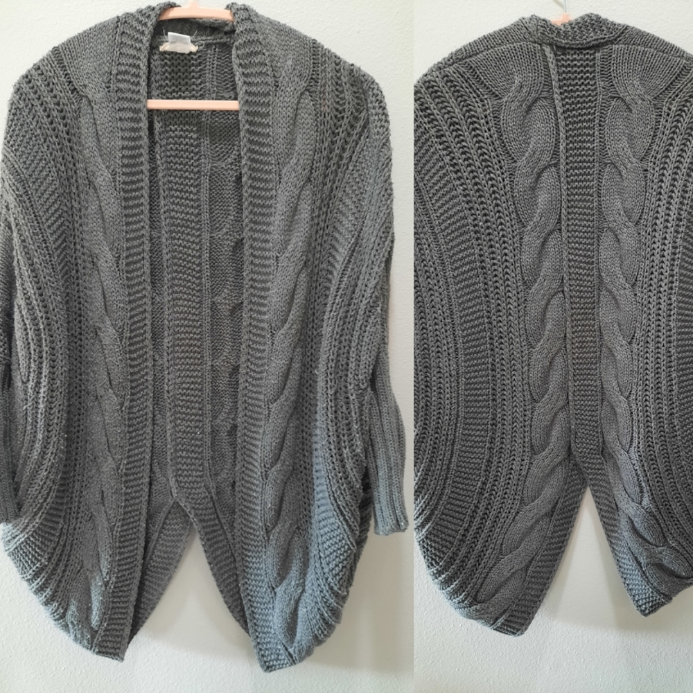 Gray cardigan